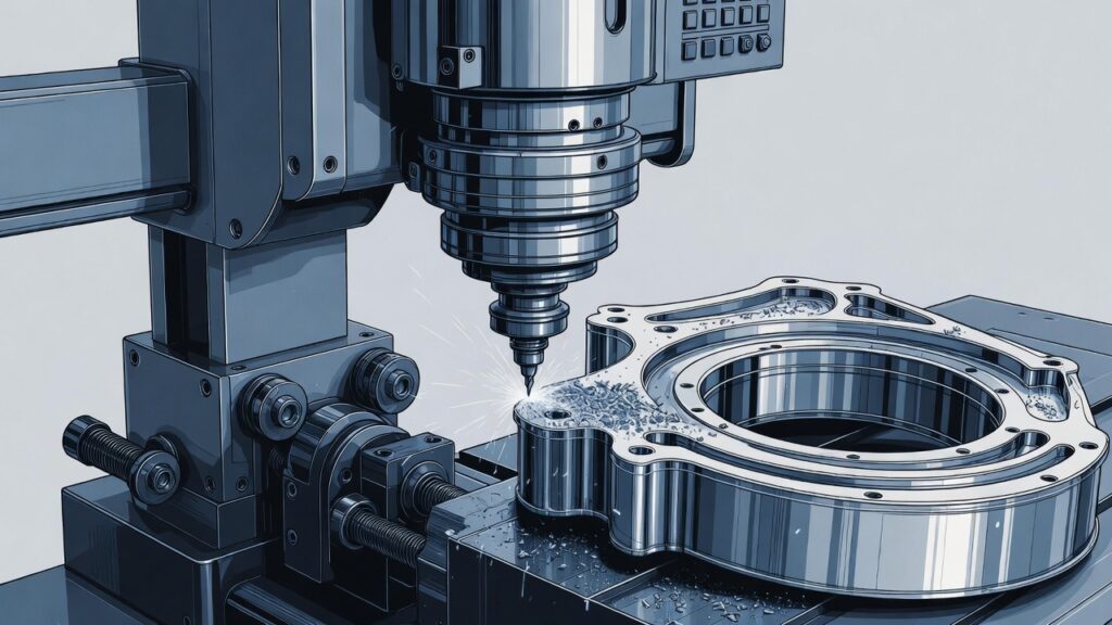 5 axis cnc machining a complex curved component