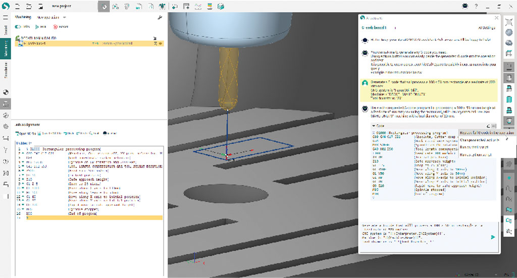 AI virtual assistant for CNC tasks 