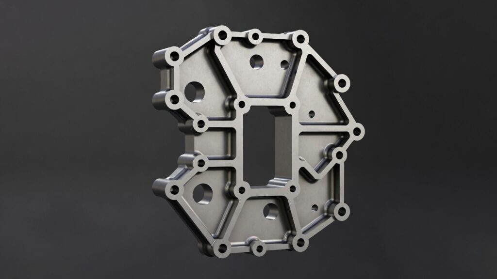 CNC machined titanium aerospace bracket component