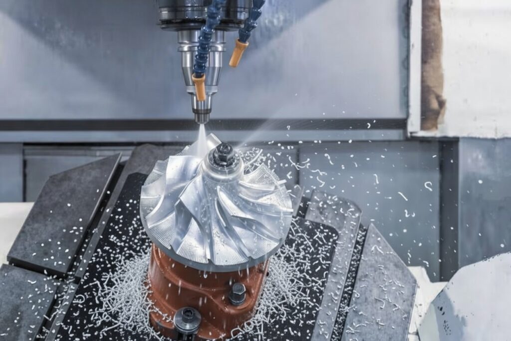 5 axis cnc machining impeller
