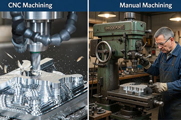 cnc machining vs manual machining