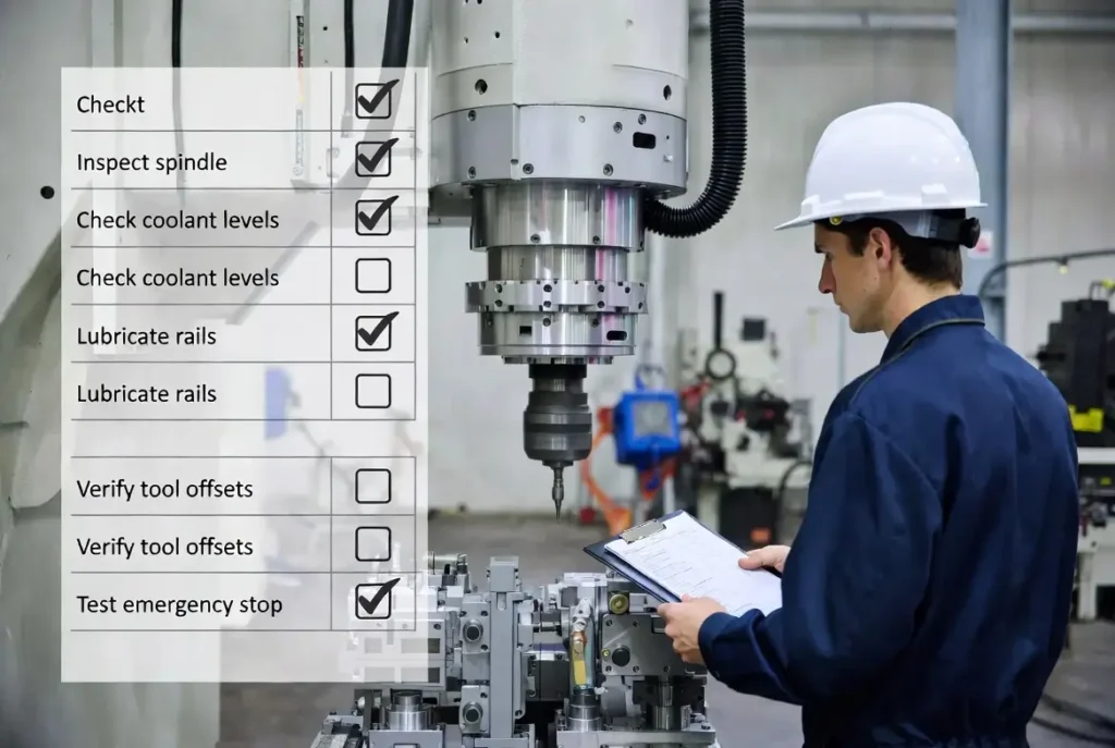 CNC Milling Parts maintenance checklist