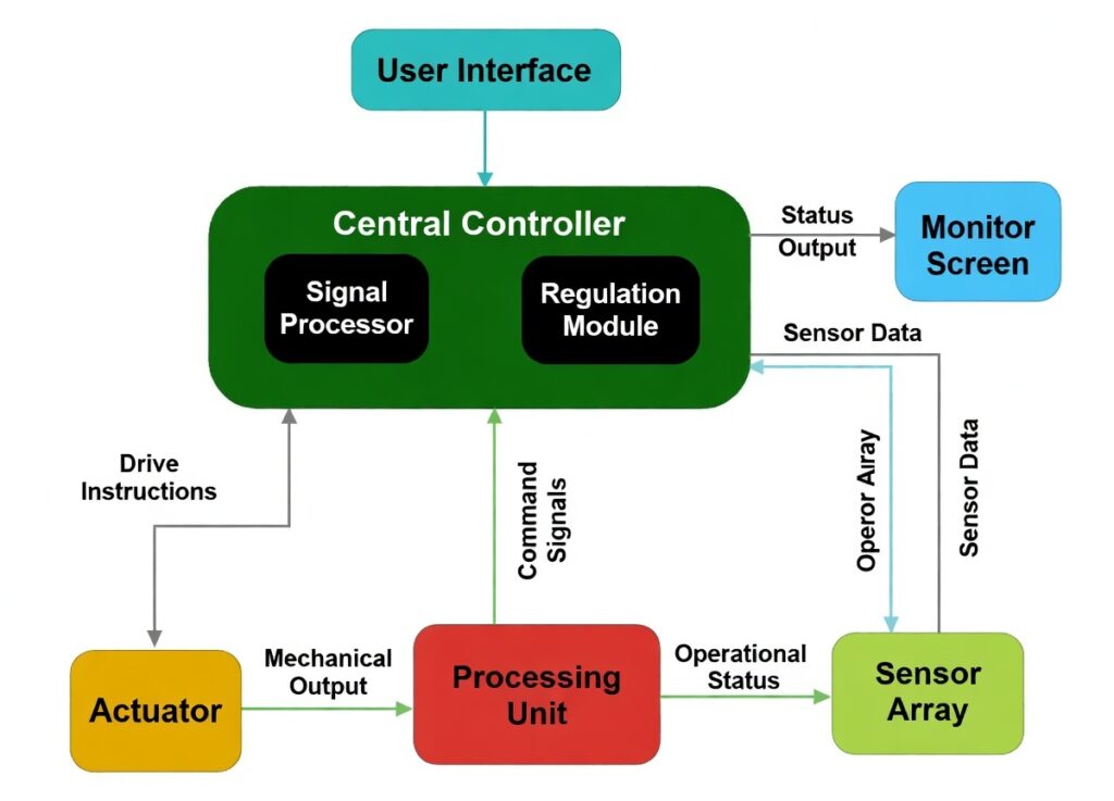 CNC motion control block diagram MCU