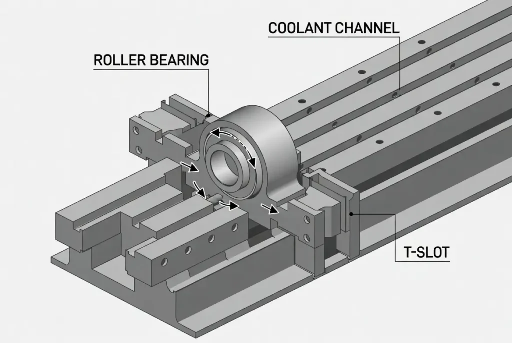 CNC Milling Parts machine bed diagram