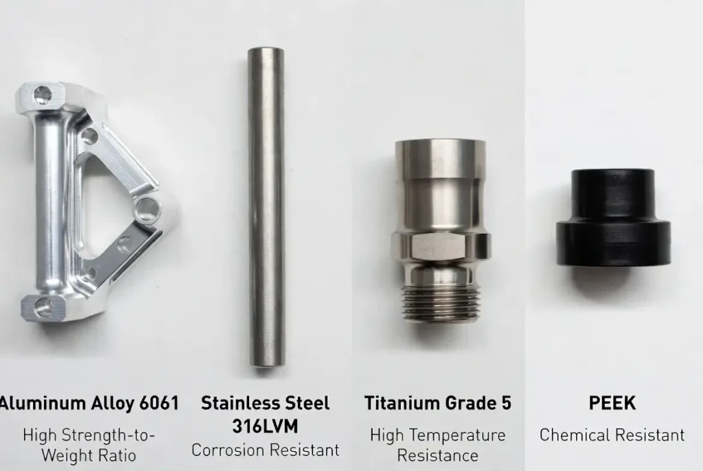 cnc precision parts materials