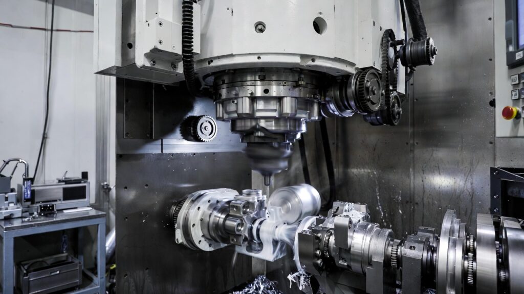 Example of complex parts produced on a modern CNC turning center with live tooling