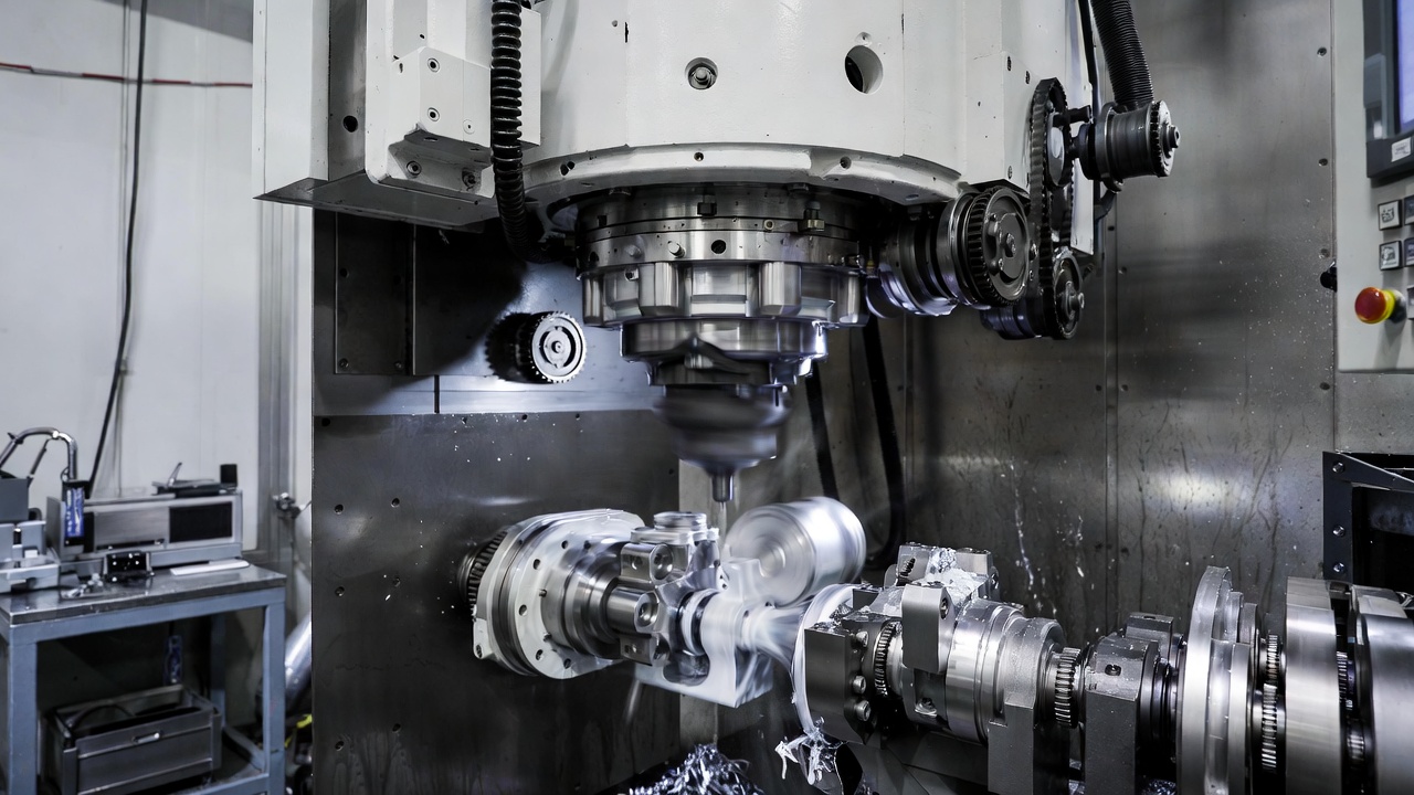 Example of complex parts produced on a modern CNC turning center with live tooling