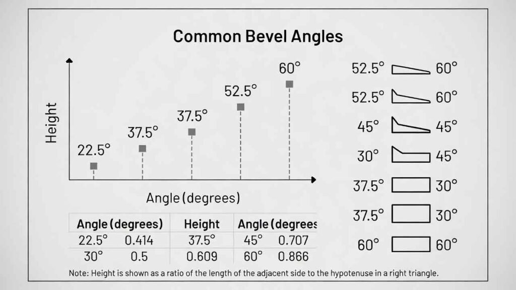 Common Bevel Angles