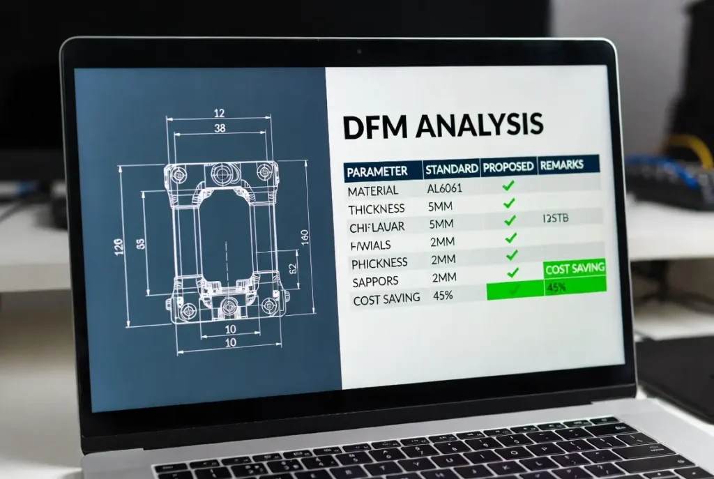 free dfm report cnc turned parts