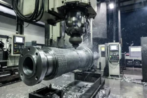 5-axis CNC machining large steel axle beam for heavy truck chassis