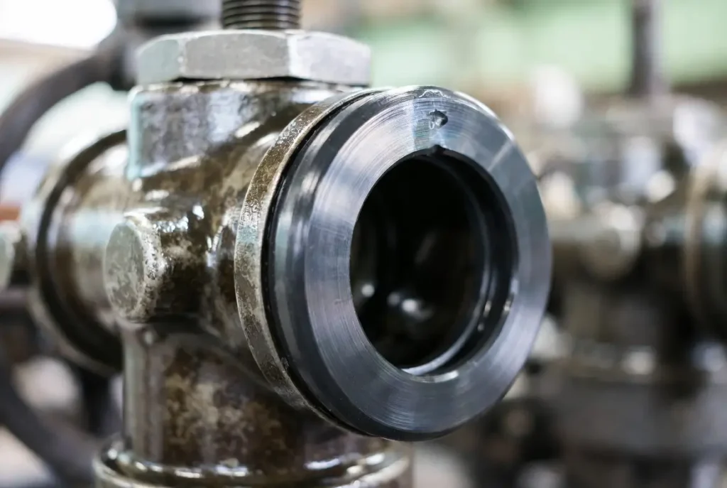 Installed custom CNC machined O-ring in locomotive brake valve assembly