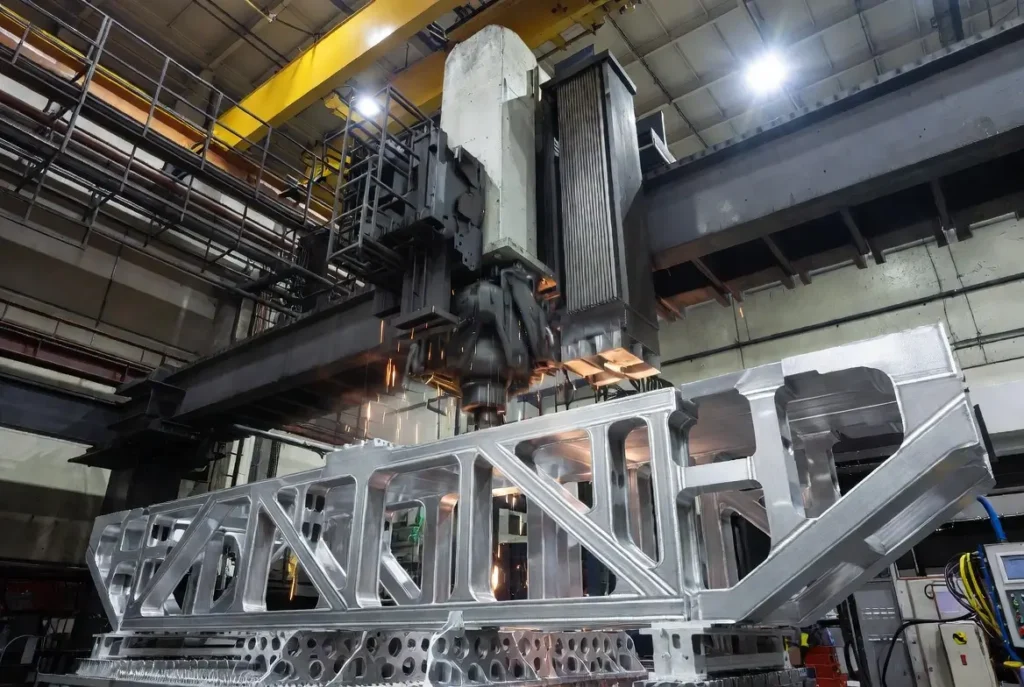 large 5 axis gantry cnc milling machine aerospace frame