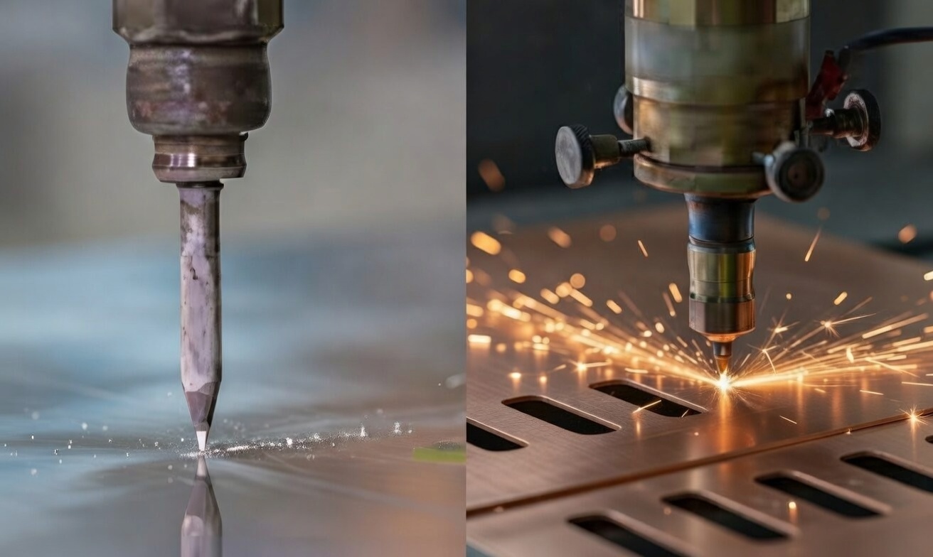 laser cutting vs waterjet cutting