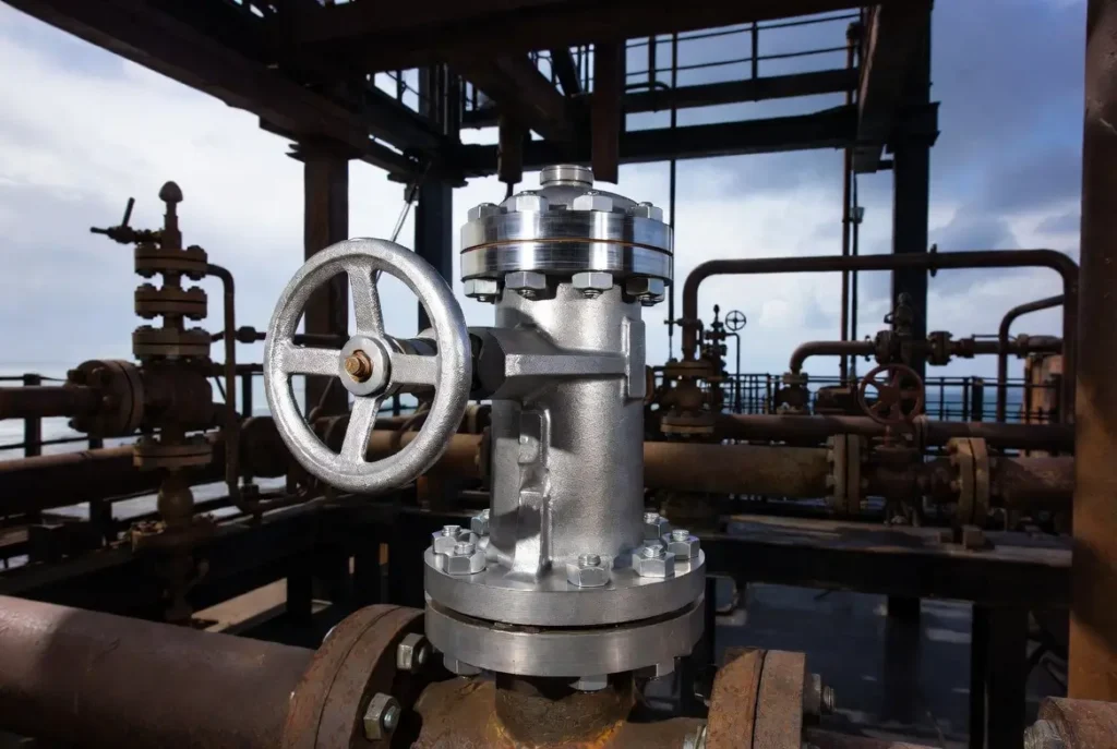 CNC machined Duplex valve assembly installed in oil & gas platform