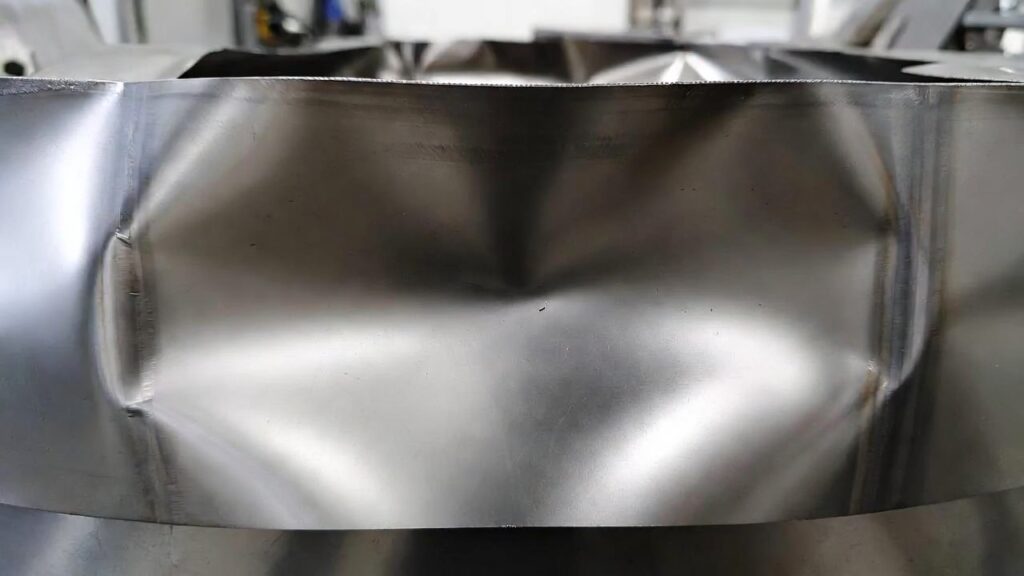 warped thin sheet metal part