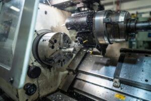 A CNC lathe