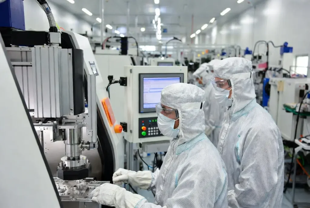 CNC machining in cleanroom environment semiconductor manufacturing facility