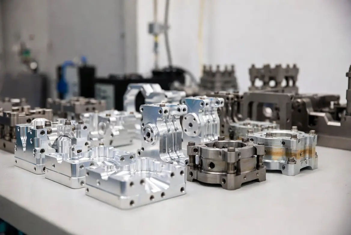 high precision CNC machined semiconductor components aluminum stainless steel