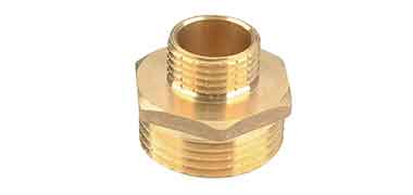 Custom threaded pipe fittings NPT BSP brass 316L hex nipple coupling adapter