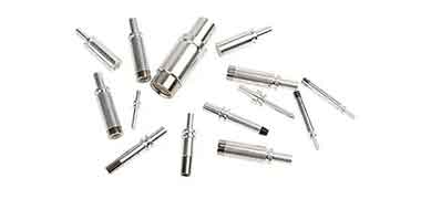 Precision turned EV power contact pins copper brass CNC charging terminal