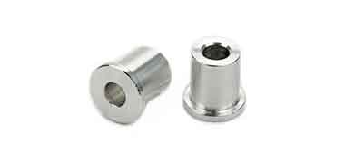 Flanged aluminium alloy CNC turning bushing shoulder spacer 6061-T6